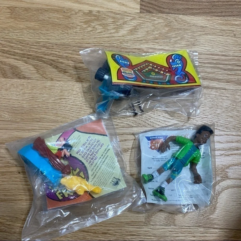 Burger King Kids Club Toy Bundle Disney Goofy Dinosaur Car Jaws Action Figure